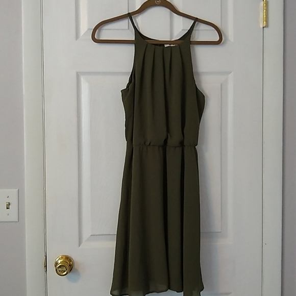 miami Dresses & Skirts - Large Francesca's Miami  halter dress, green